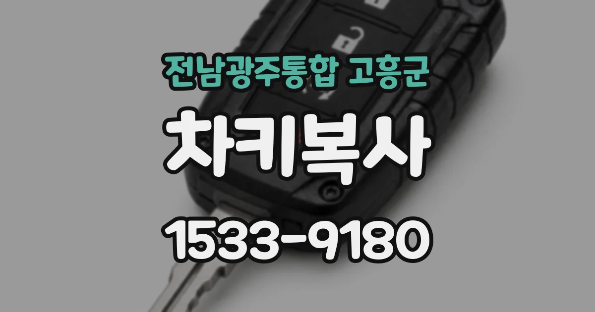 전남광주통합 고흥군 차키복사