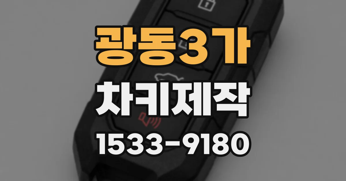 광동3가 차키제작