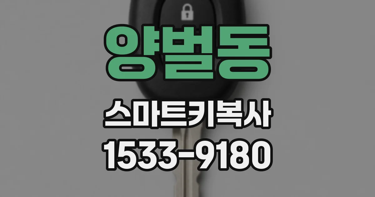 양벌동 스마트키복사