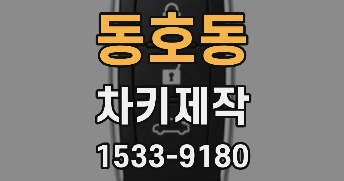 동호동 차키제작