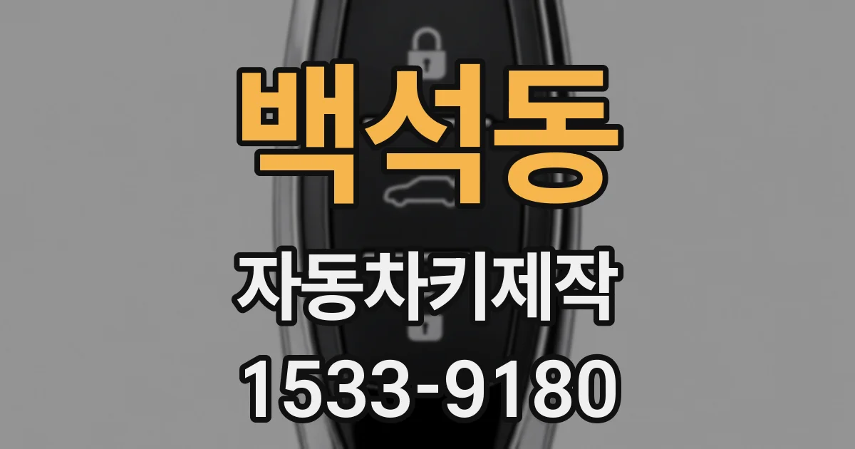 백석동 자동차키제작