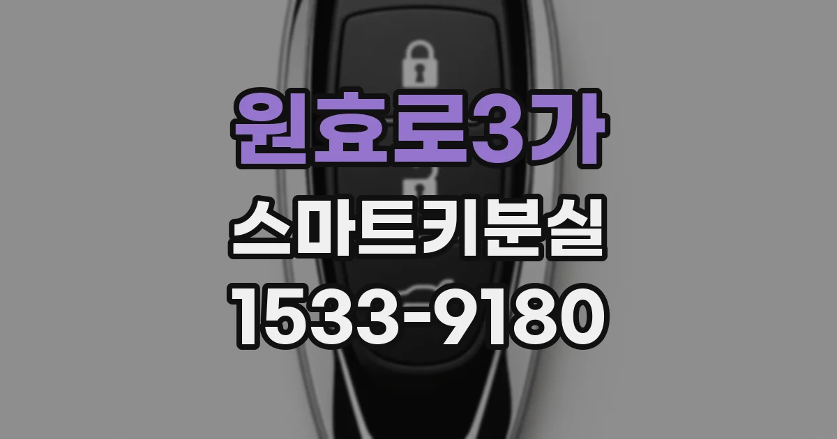 원효로3가 스마트키분실