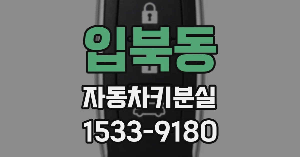 입북동 자동차키분실