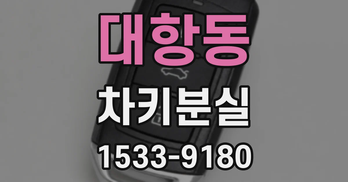 대항동 차키분실