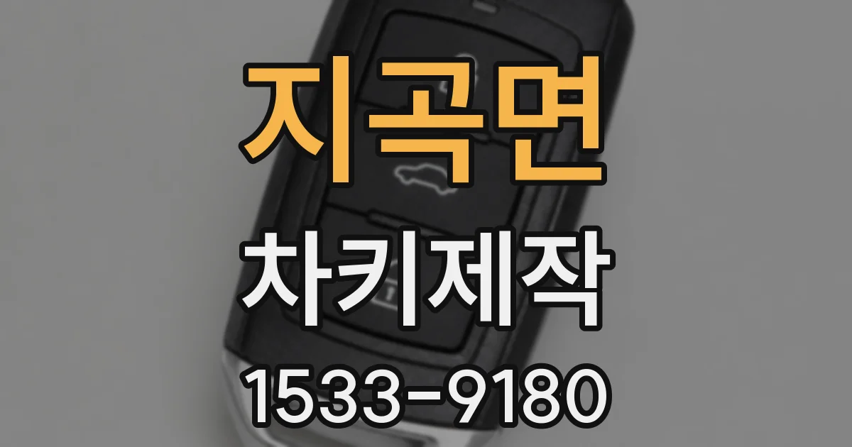 지곡면 차키제작