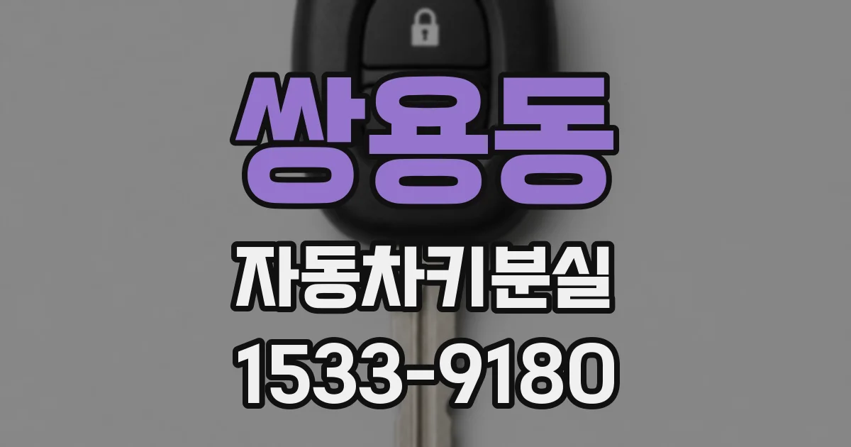 쌍용동 자동차키분실