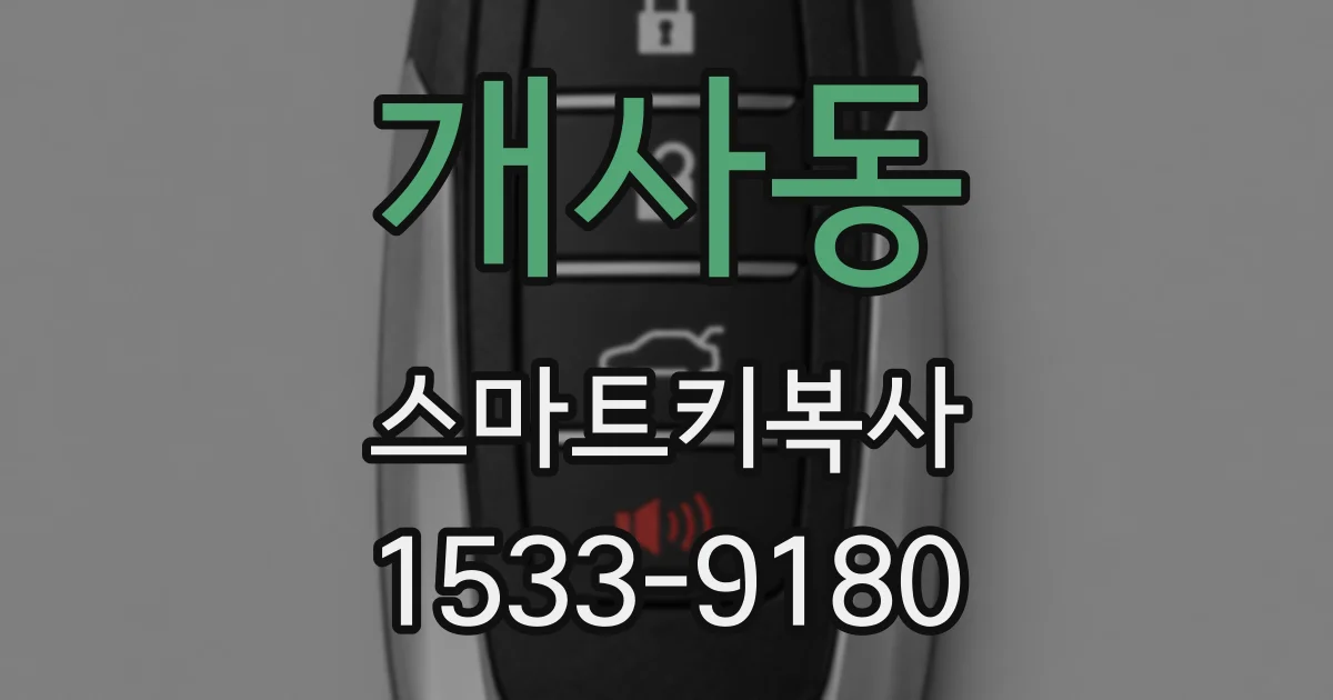 개사동 스마트키복사