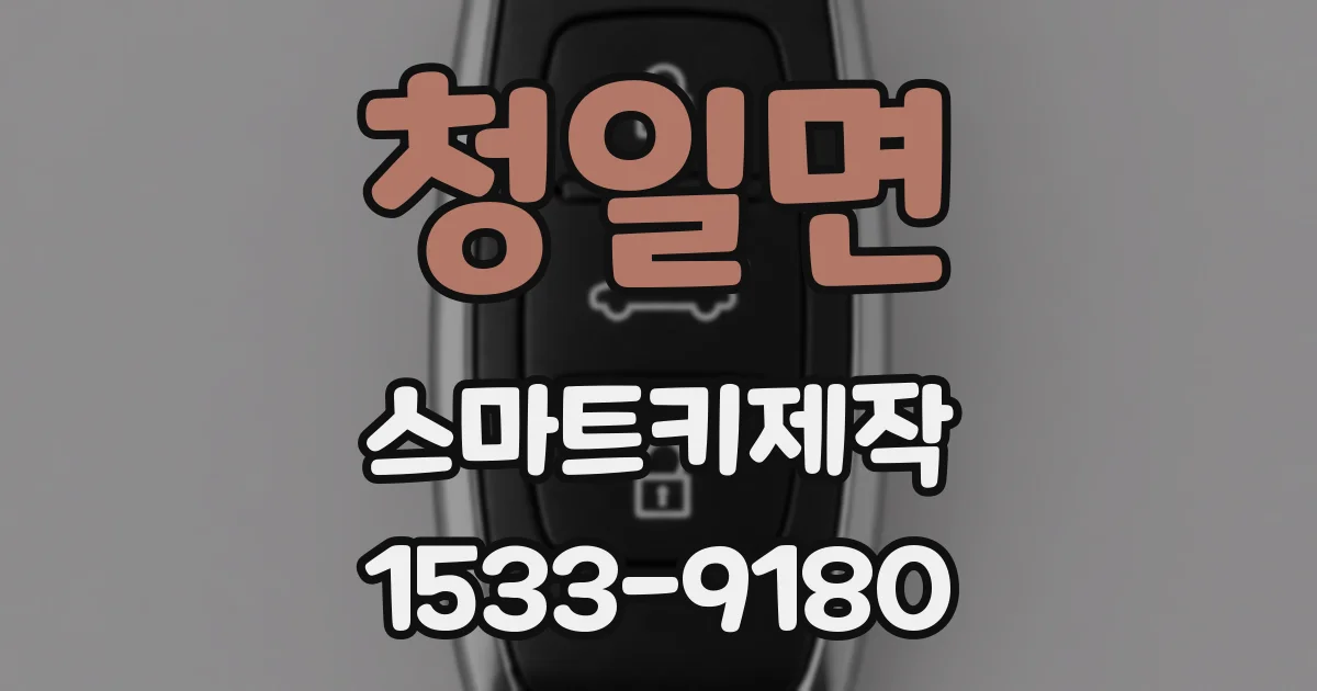 청일면 스마트키제작