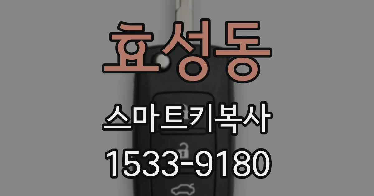 효성동 스마트키복사