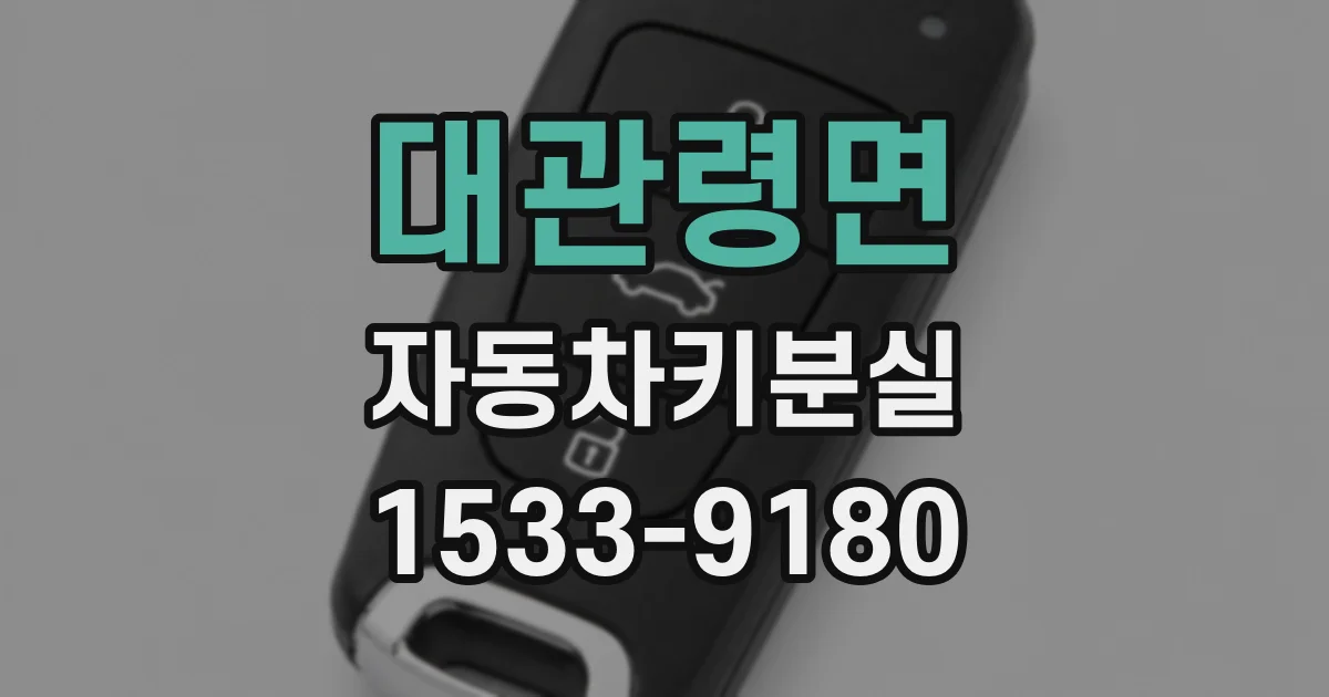 대관령면 자동차키분실