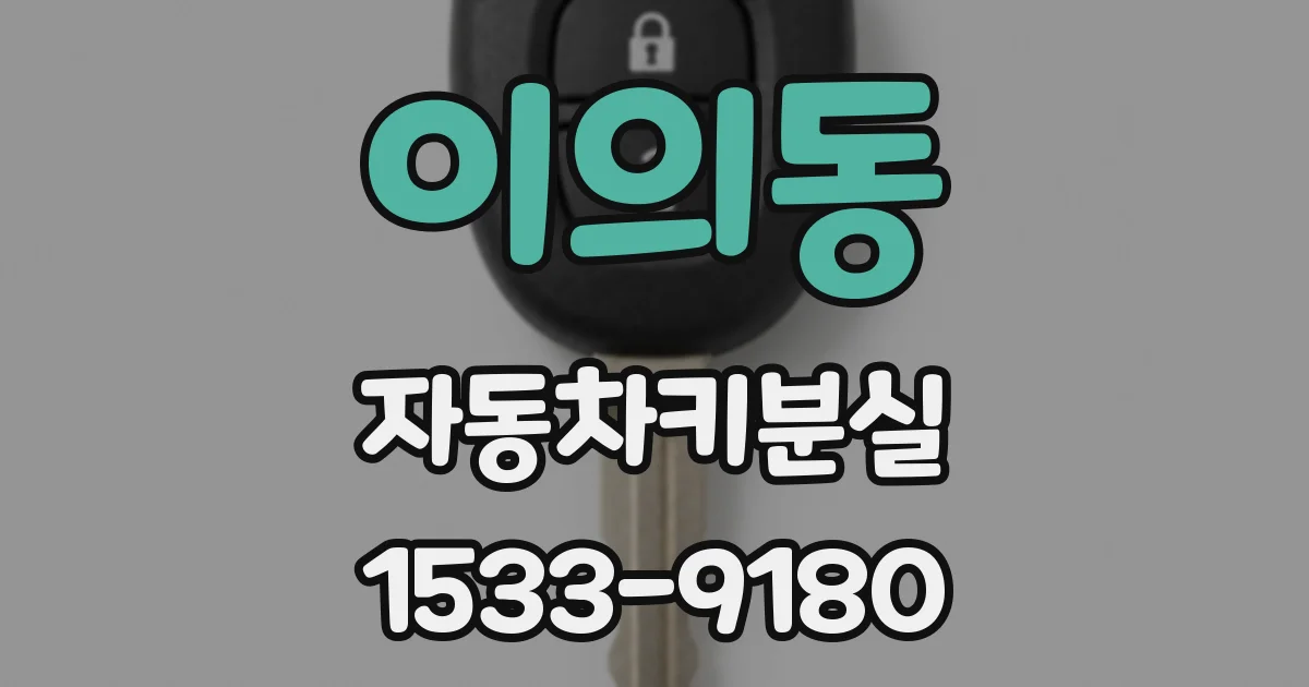 이의동 자동차키분실