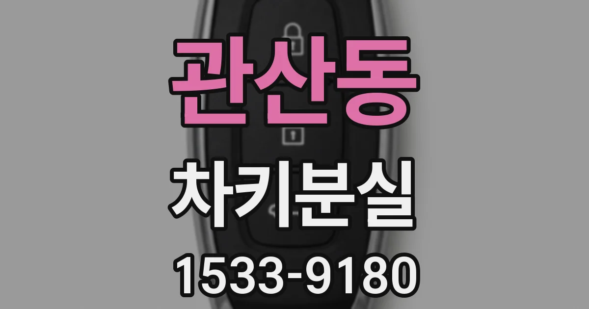 관산동 차키분실