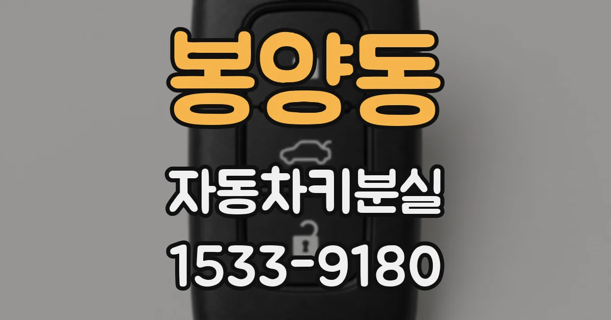 봉양동 자동차키분실
