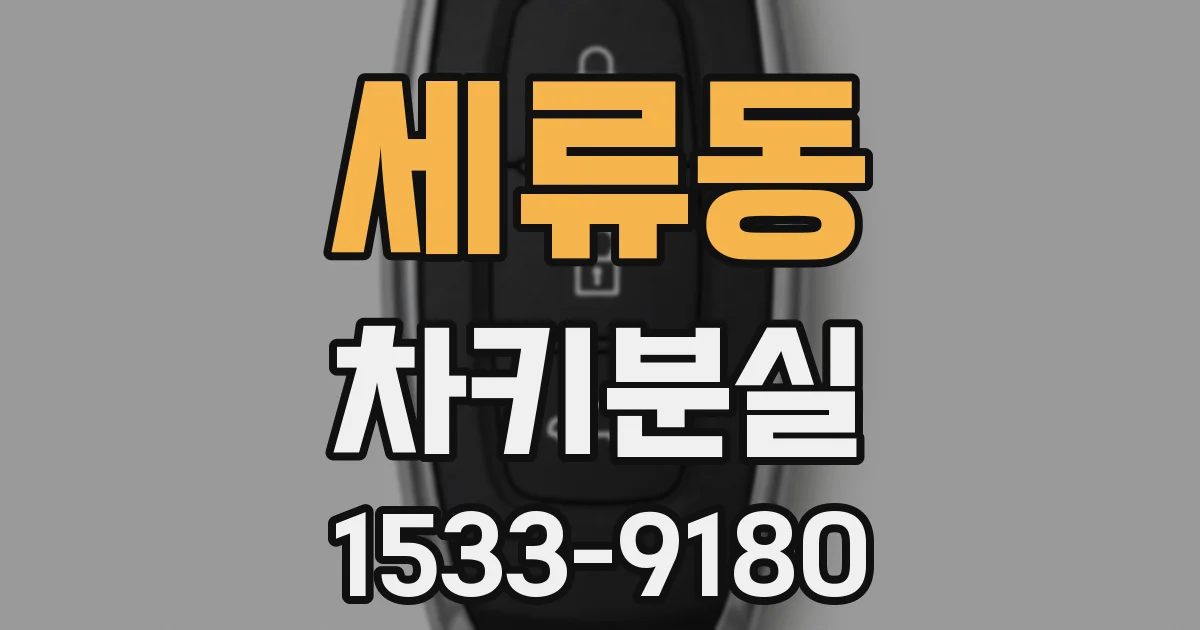 세류동 차키분실