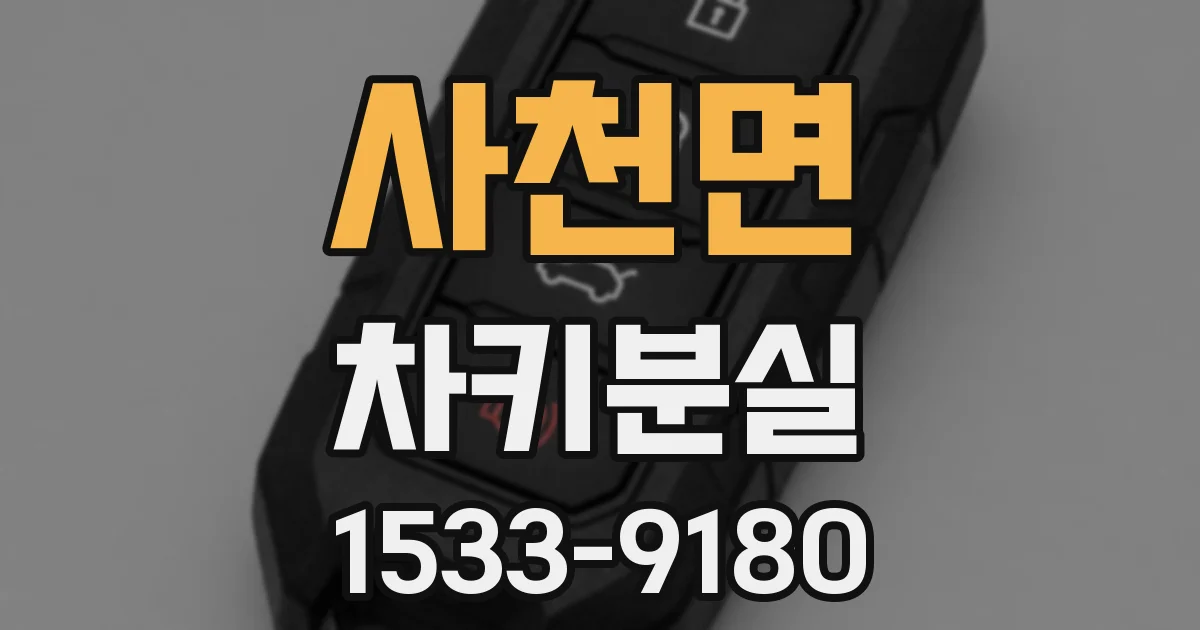 사천면 차키분실