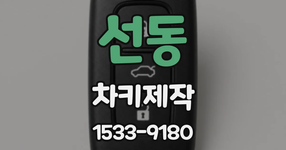 선동 차키제작