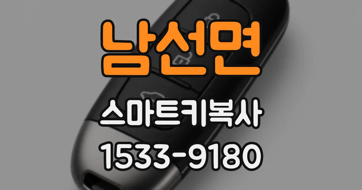 남선면 스마트키복사