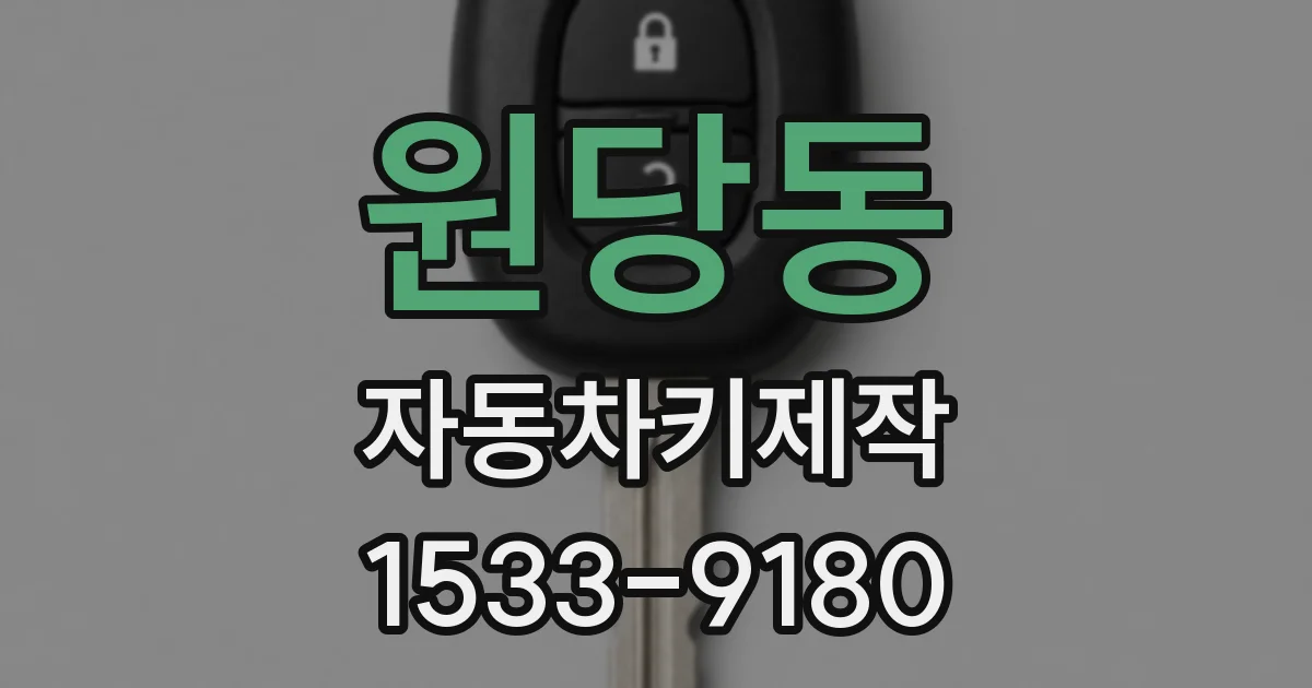 원당동 자동차키제작