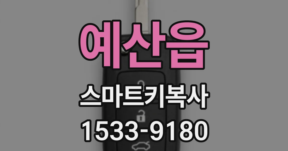 예산읍 스마트키복사