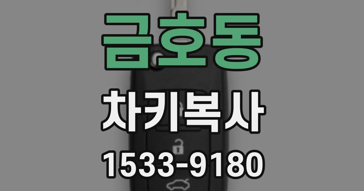 금호동 차키복사