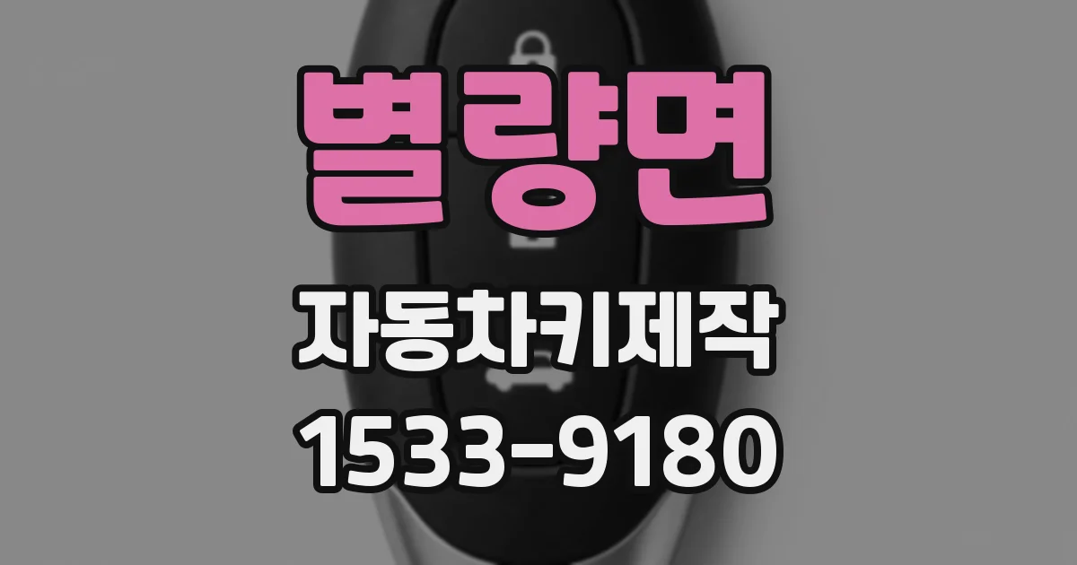 별량면 자동차키제작
