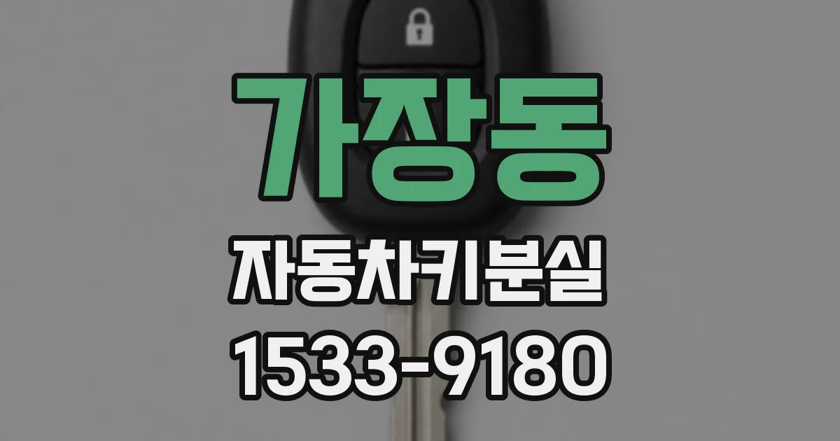 가장동 자동차키분실