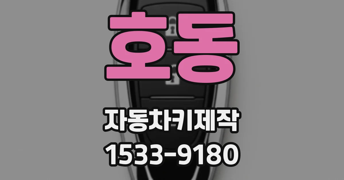 호동 자동차키제작