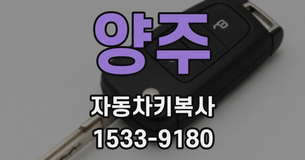 양주 자동차키복사