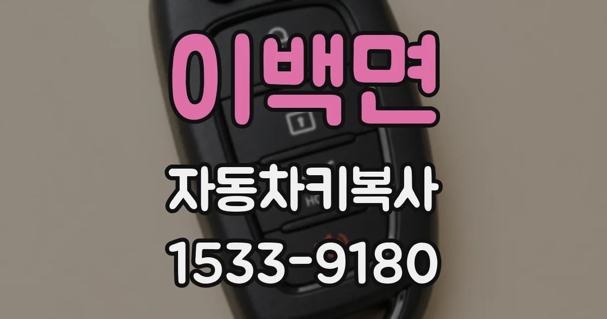 이백면 자동차키복사