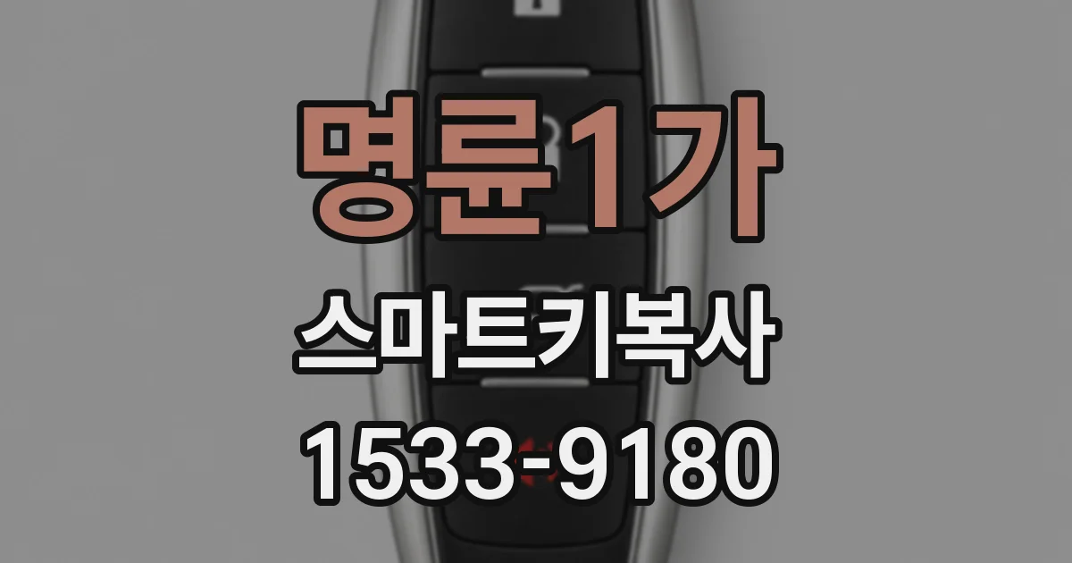 명륜1가 스마트키복사
