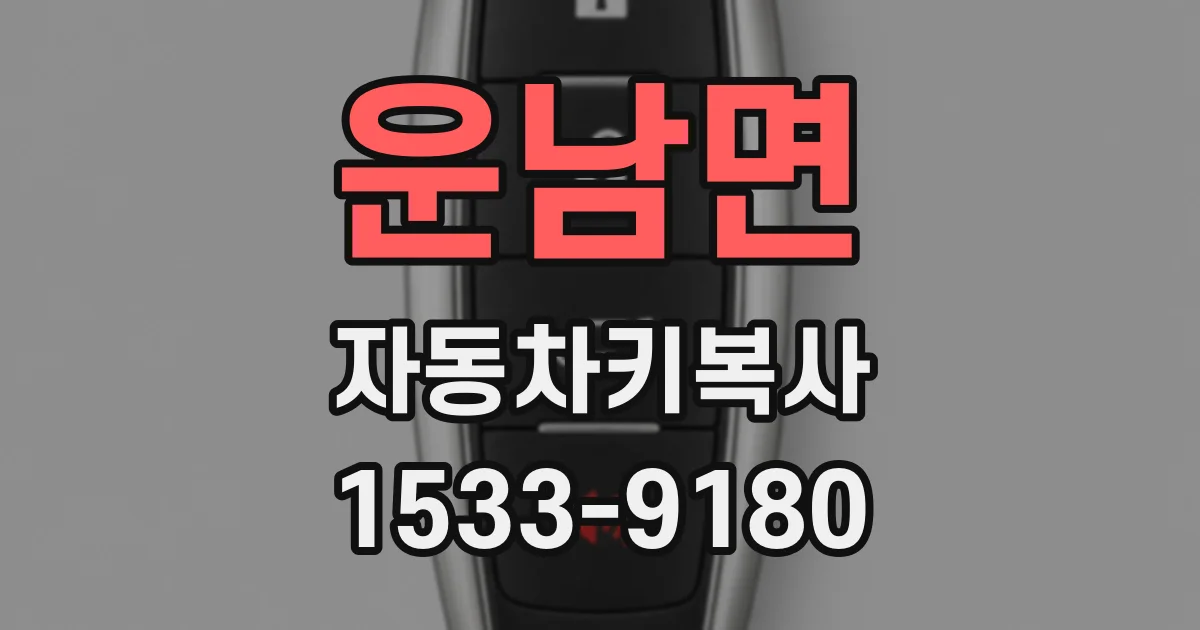 운남면 자동차키복사