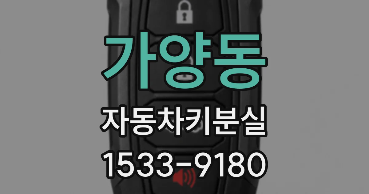 가양동 자동차키분실