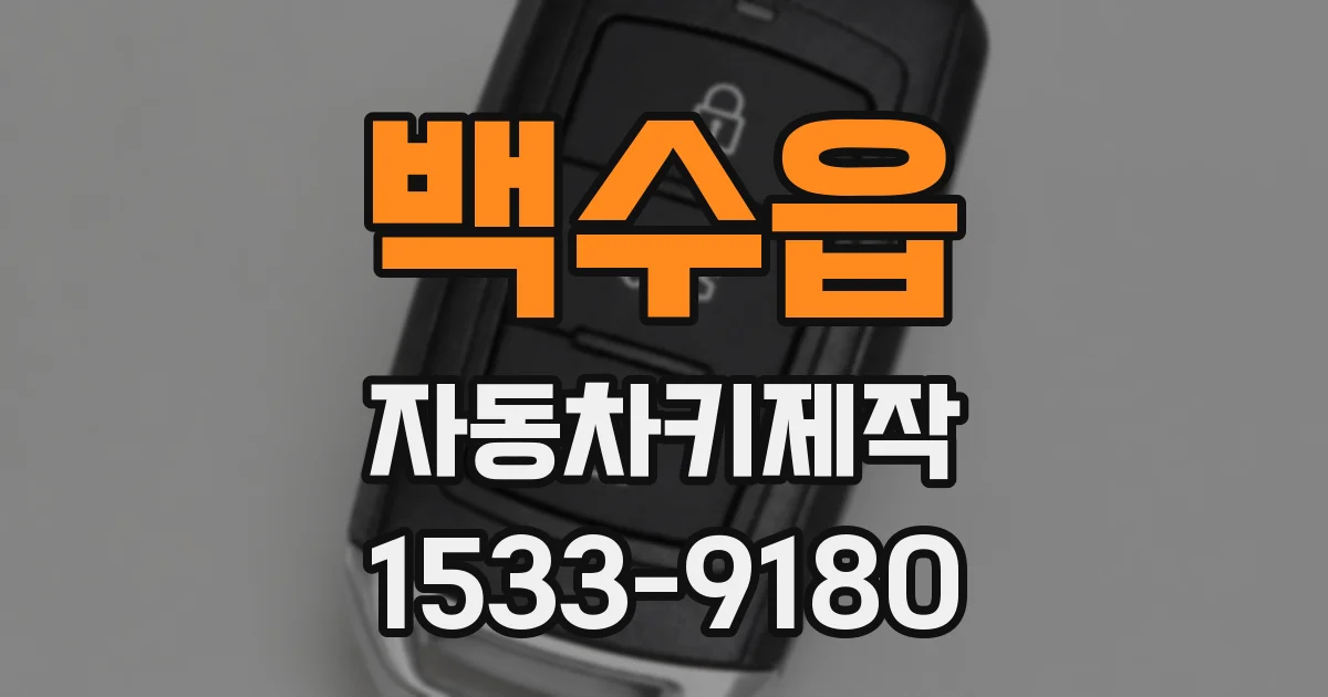 백수읍 자동차키제작