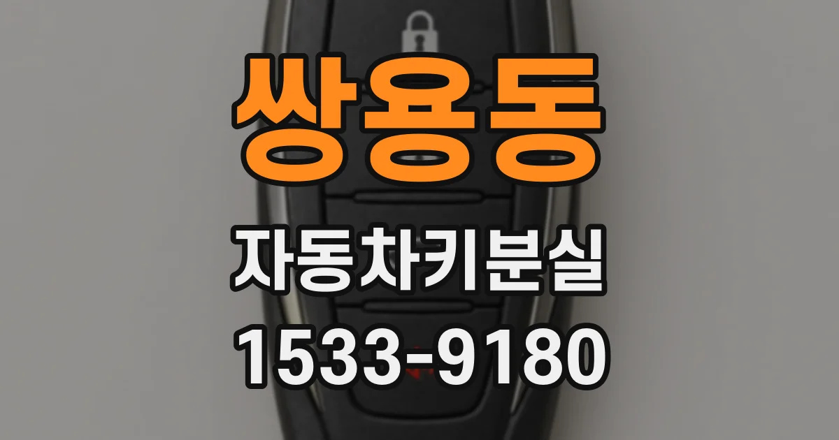 쌍용동 자동차키분실