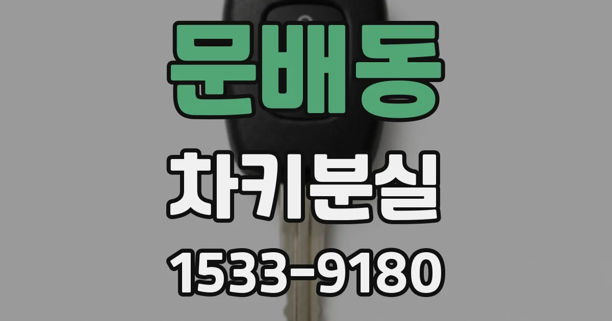 문배동 차키분실