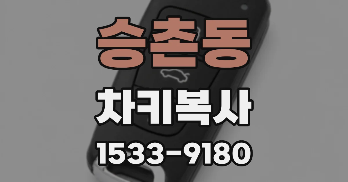 승촌동 차키복사