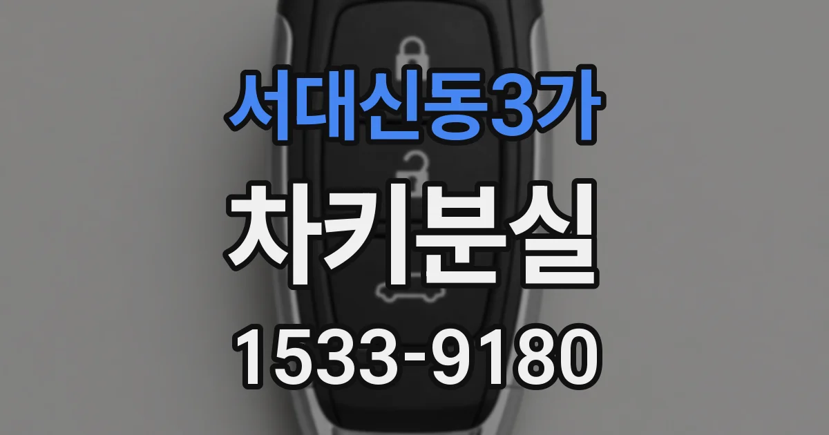 서대신동3가 차키분실