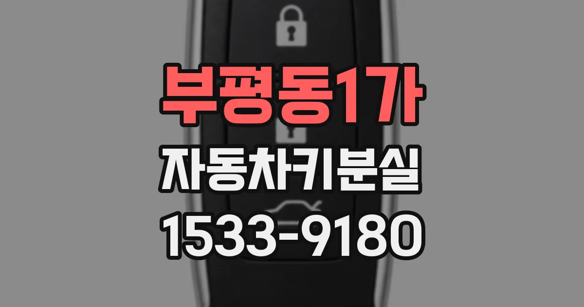부평동1가 자동차키분실