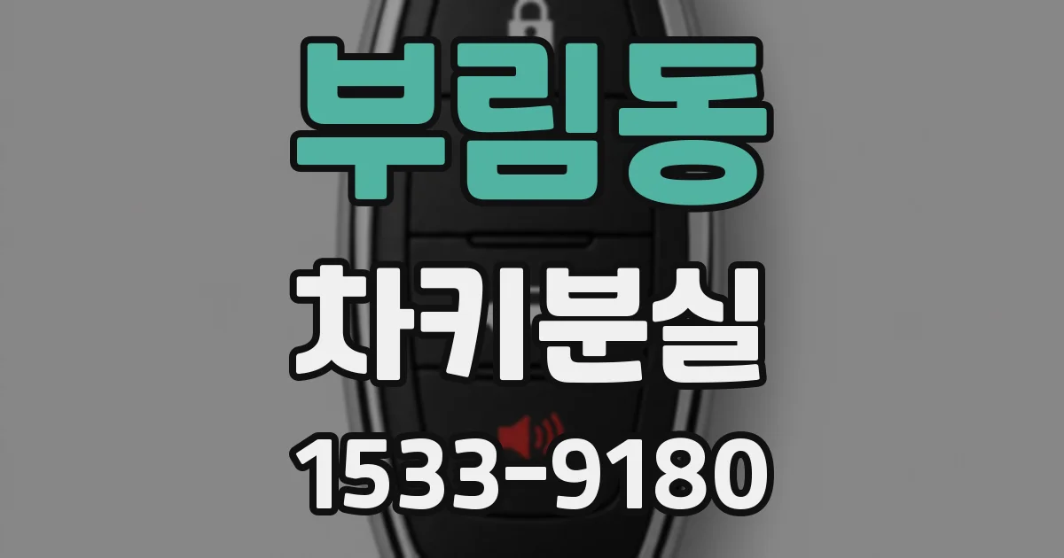 부림동 차키분실