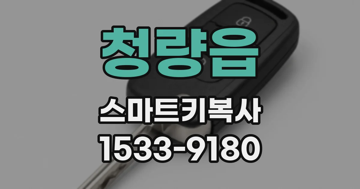 청량읍 스마트키복사