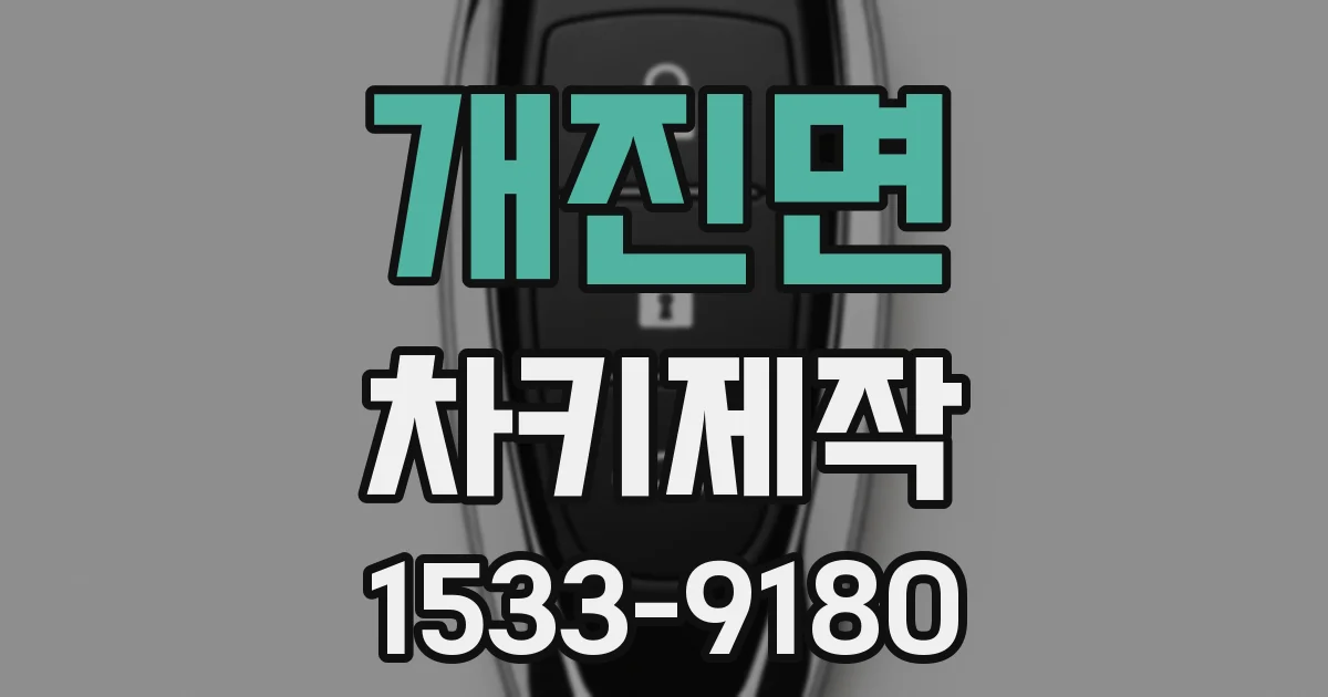 개진면 차키제작
