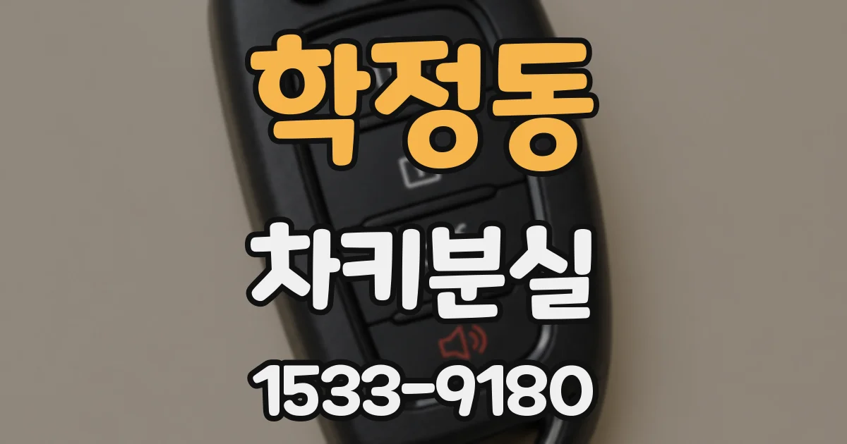 학정동 차키분실