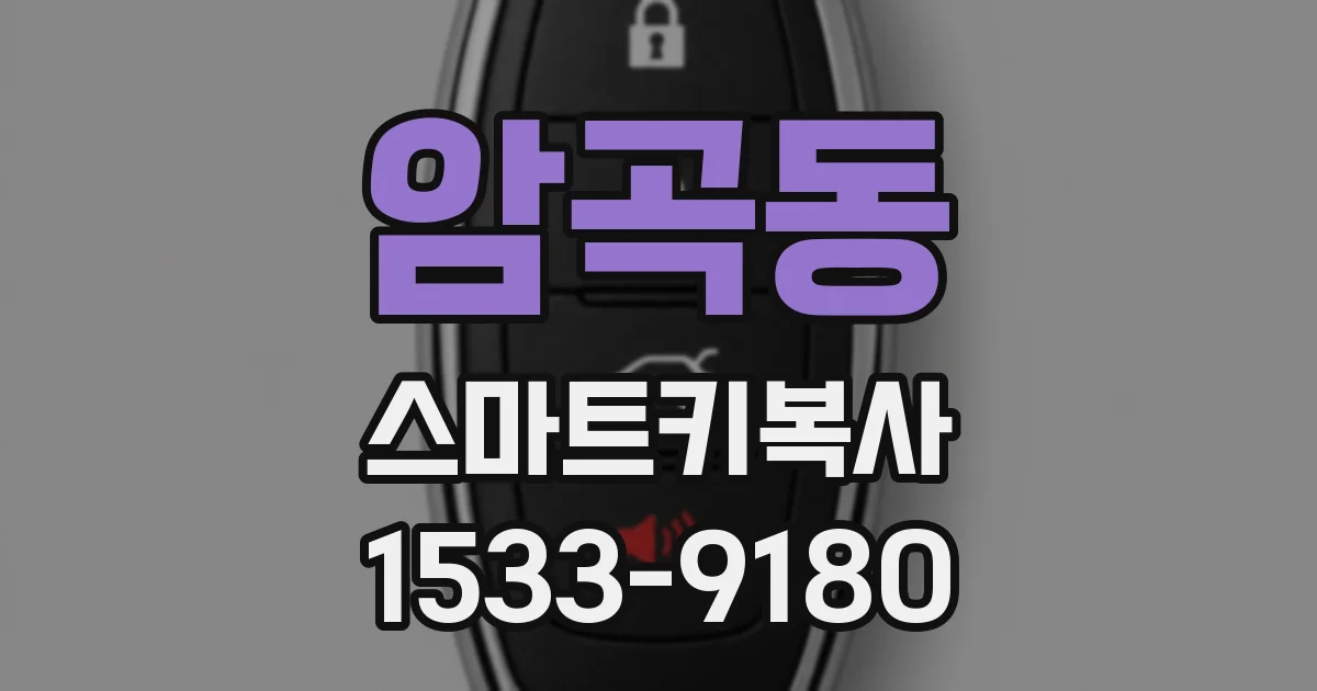 암곡동 스마트키복사
