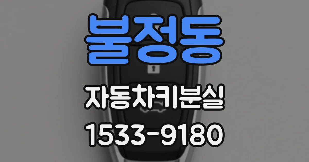 불정동 자동차키분실