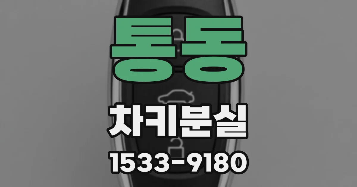 통동 차키분실