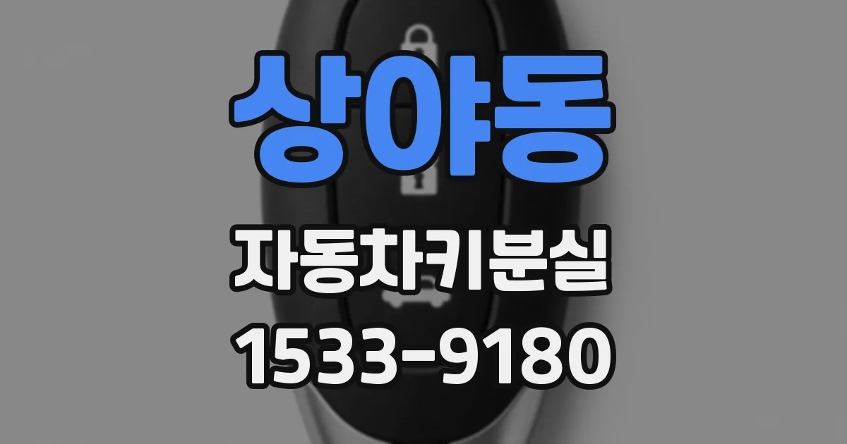 상야동 자동차키분실