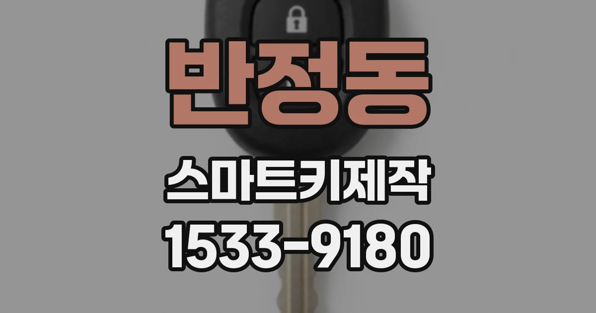 반정동 스마트키제작
