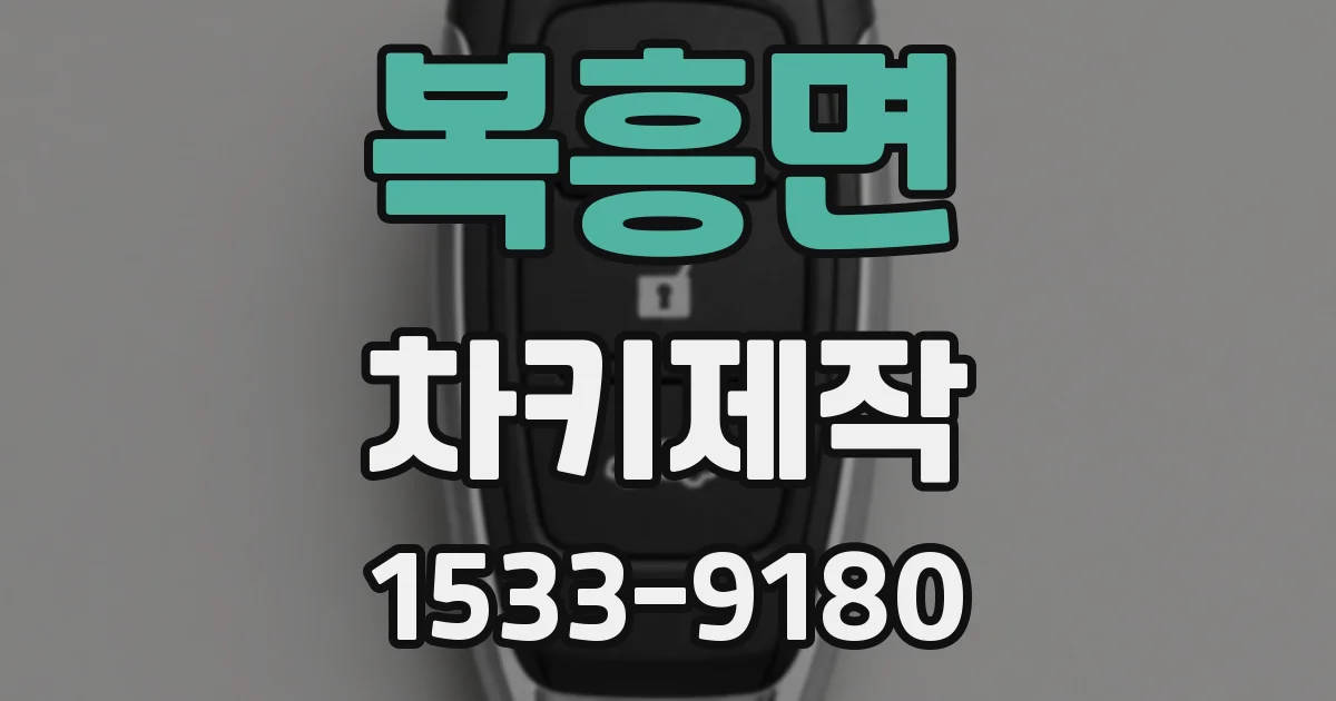 복흥면 차키제작