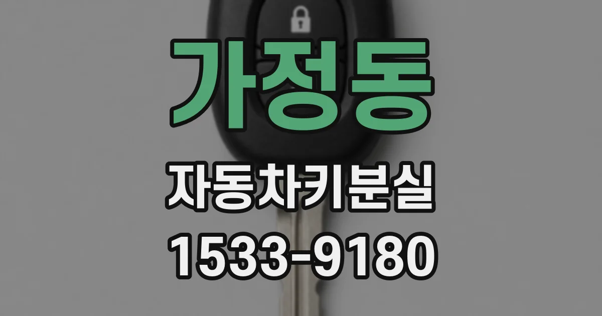 가정동 자동차키분실