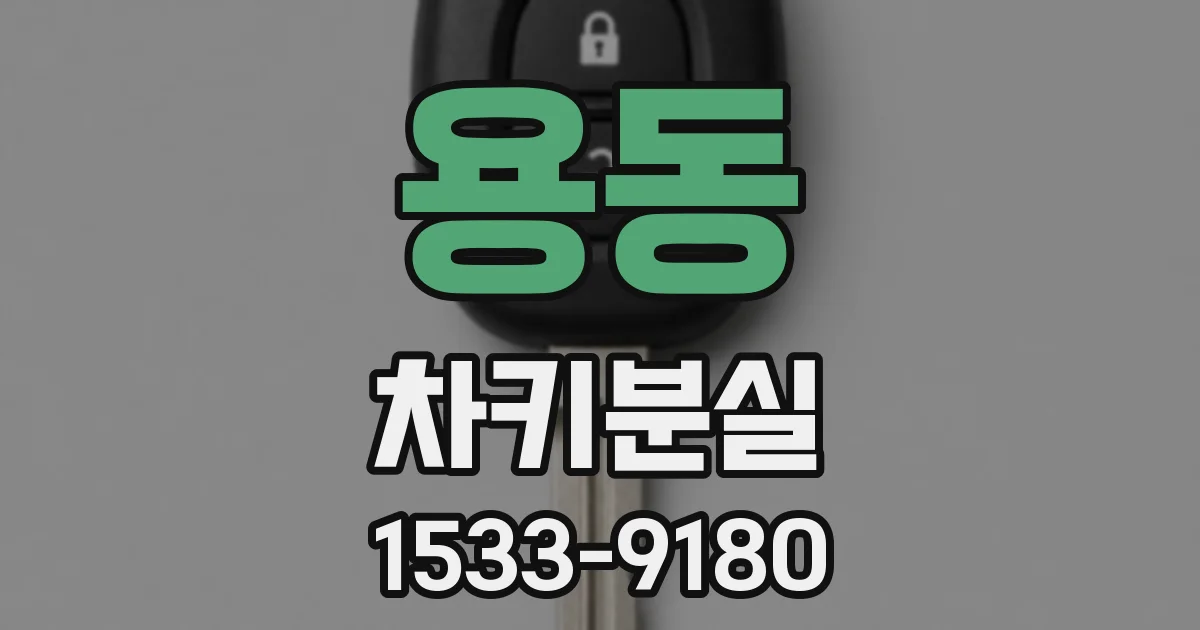 용동 차키분실